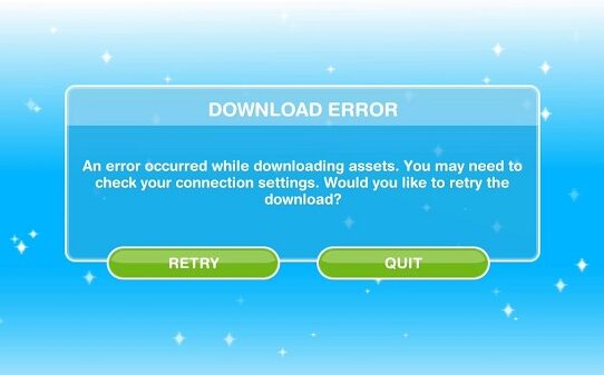 Sims Freeplay Download Error